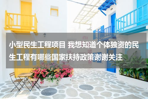 小型民生工程项目 我想知道个体独资的民生工程有哪些国家扶持政策谢谢关注