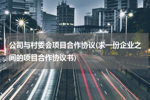 公司与村委会项目合作协议(求一份企业之间的项目合作协议书)