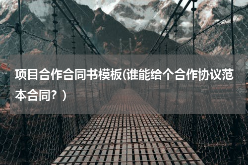 项目合作合同书模板(谁能给个合作协议范本合同？)