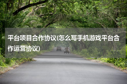 平台项目合作协议(怎么写手机游戏平台合作运营协议)