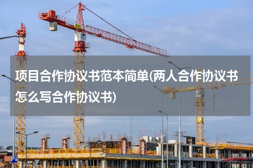 项目合作协议书范本简单(两人合作协议书怎么写合作协议书)
