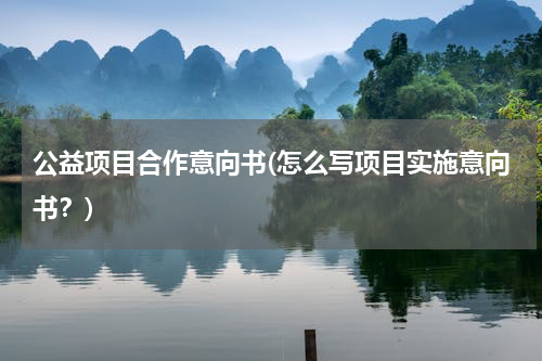 公益项目合作意向书(怎么写项目实施意向书？)