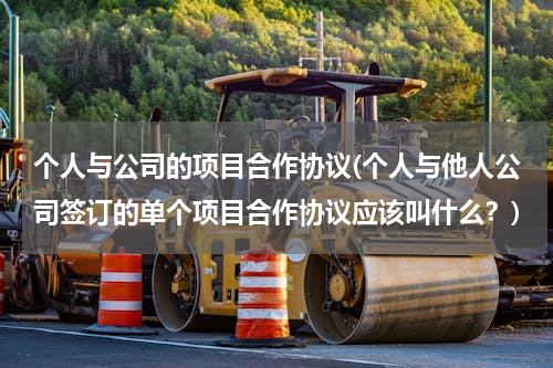 个人与公司的项目合作协议(个人与他人公司签订的单个项目合作协议应该叫什么？)