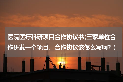 医院医疗科研项目合作协议书(三家单位合作研发一个项目，合作协议该怎么写啊？)