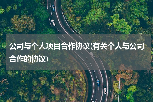 公司与个人项目合作协议(有关个人与公司合作的协议)