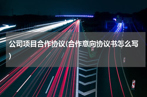 公司项目合作协议(合作意向协议书怎么写)