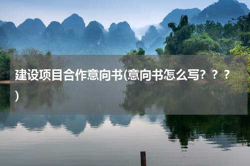 建设项目合作意向书(意向书怎么写？？？)