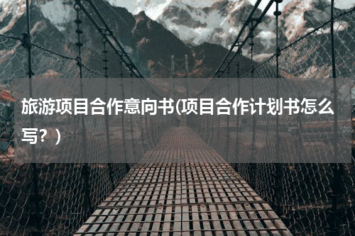 旅游项目合作意向书(项目合作计划书怎么写？)