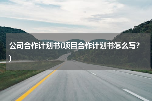 公司合作计划书(项目合作计划书怎么写？)