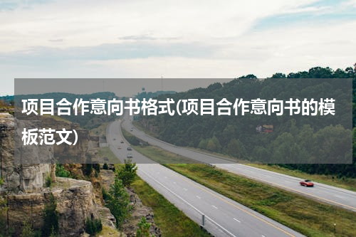 项目合作意向书格式(项目合作意向书的模板范文)