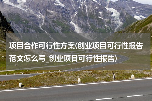 项目合作可行性方案(创业项目可行性报告范文怎么写_创业项目可行性报告)