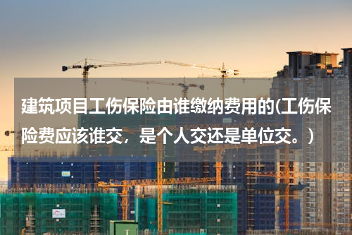 建筑项目工伤保险由谁缴纳费用的(工伤保险费应该谁交，是个人交还是单位交。)