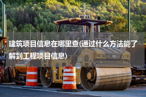 建筑项目信息在哪里查(通过什么方法能了解到工程项目信息)