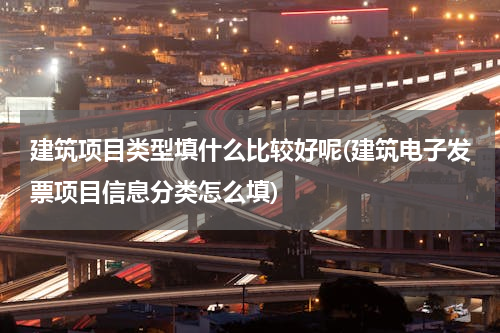 建筑项目类型填什么比较好呢(建筑电子发票项目信息分类怎么填)