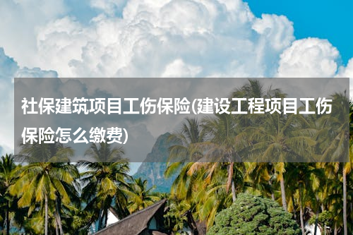 社保建筑项目工伤保险(建设工程项目工伤保险怎么缴费)