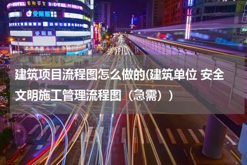 建筑项目流程图怎么做的(建筑单位 安全文明施工管理流程图（急需）)