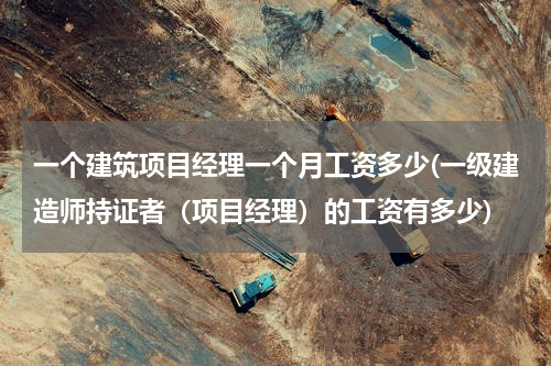 一个建筑项目经理一个月工资多少(一级建造师持证者（项目经理）的工资有多少)