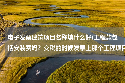 电子发票建筑项目名称填什么好(工程款包括安装费妈？交税的时候发票上那个工程项目名称写工程款可以吗？)