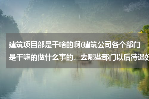 建筑项目部是干啥的啊(建筑公司各个部门是干嘛的做什么事的，去哪些部门以后待遇好，便于爬升、、、、、、)
