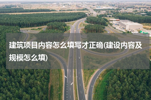 建筑项目内容怎么填写才正确(建设内容及规模怎么填)